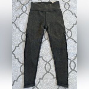 New Aerie Offline High-Rise Dark Grey Braided 7/8 Length Leggings Size Small